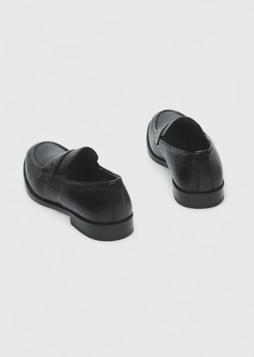 Siyah Deri Casual Loafer - 5