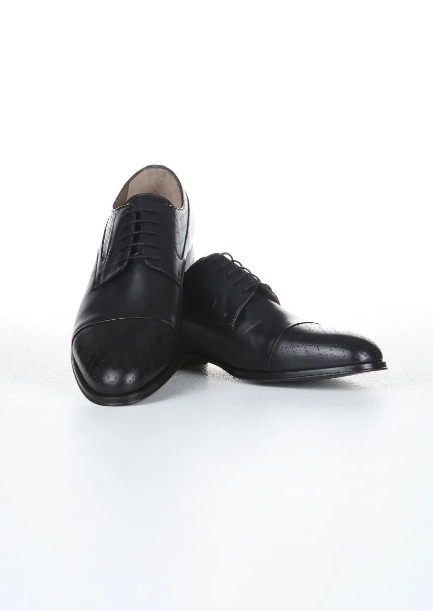 Siyah Deri Klasik Ayakkabı - 2