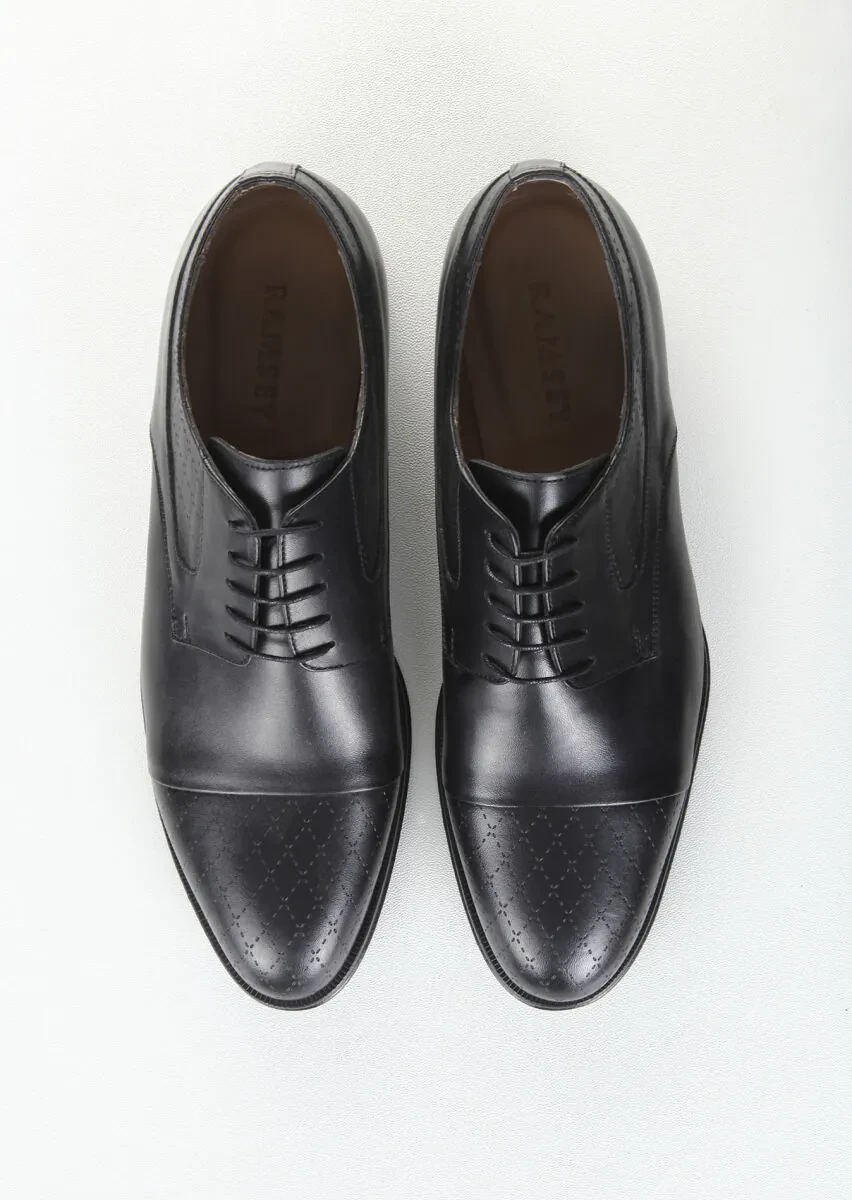 Siyah Deri Klasik Ayakkabı - 5