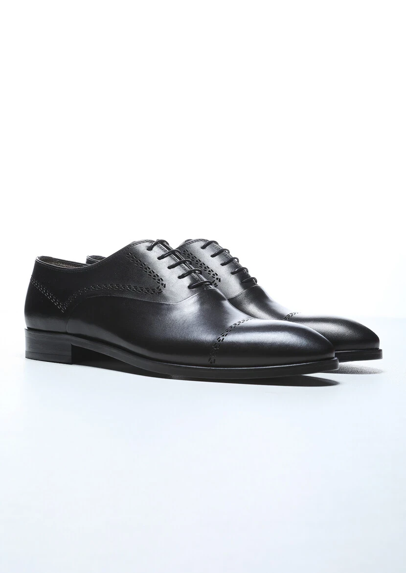 Siyah Deri Klasik Ayakkabı 