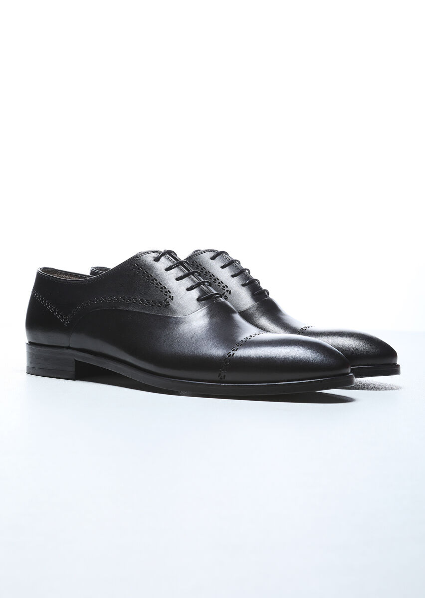 Siyah Deri Klasik Ayakkabı - 2