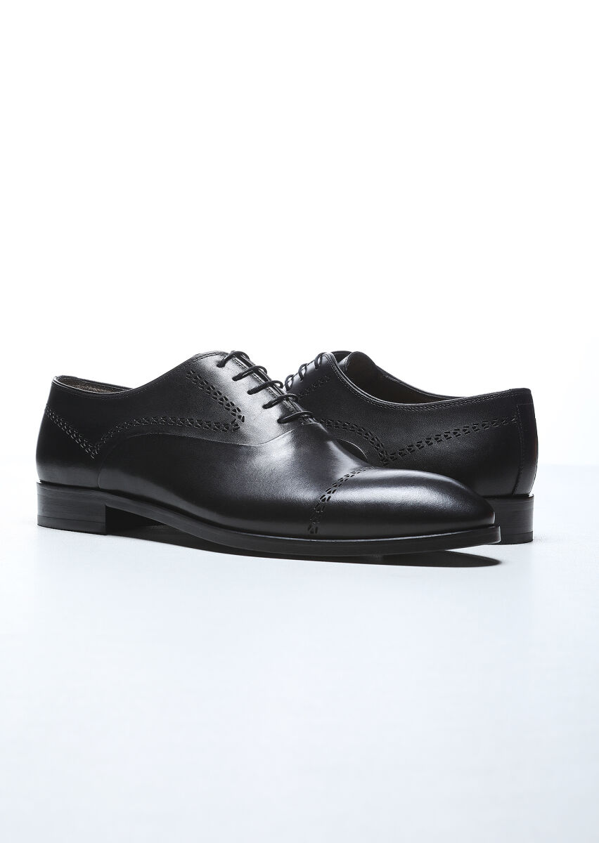Siyah Deri Klasik Ayakkabı - 3