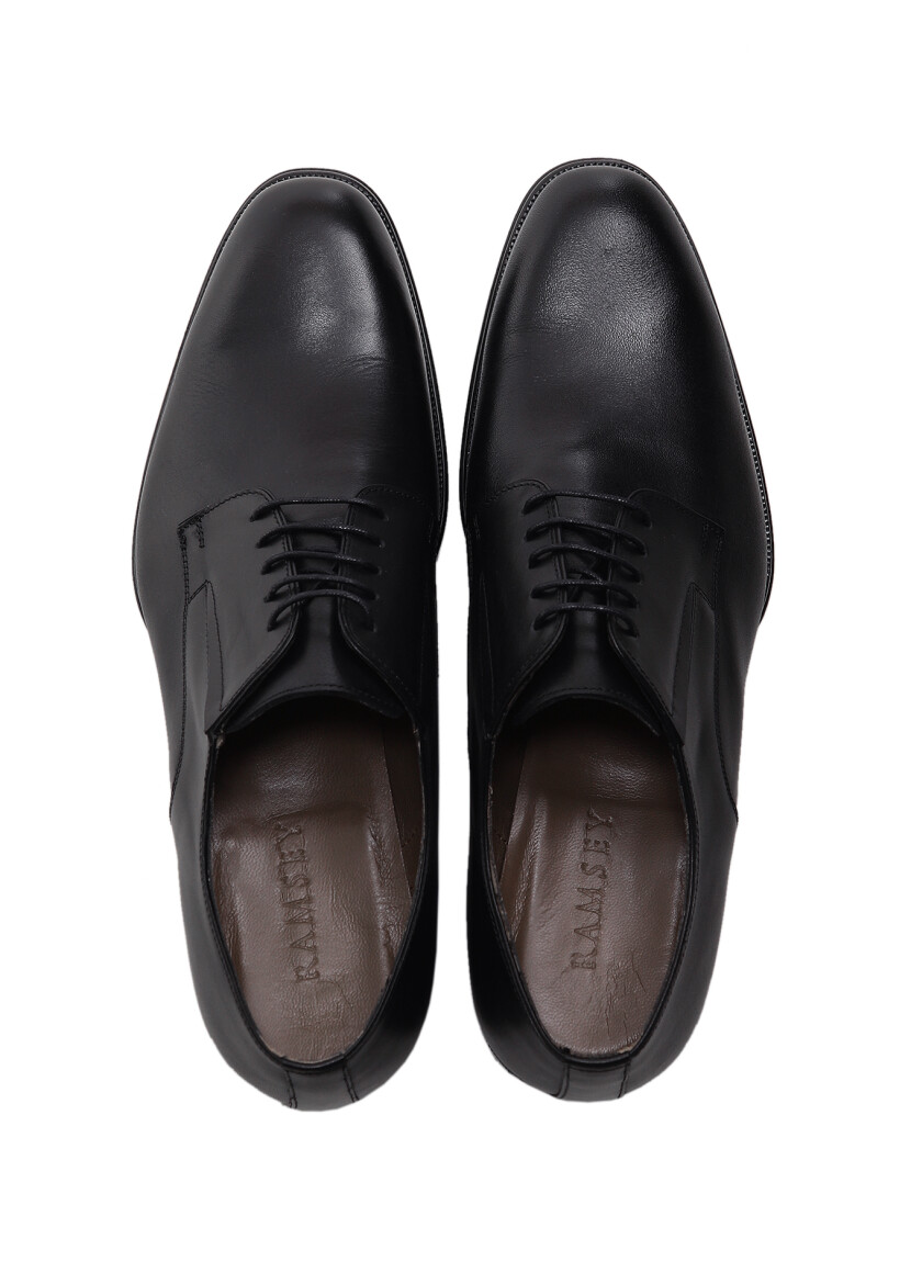 Siyah Deri Klasik Ayakkabı - 5