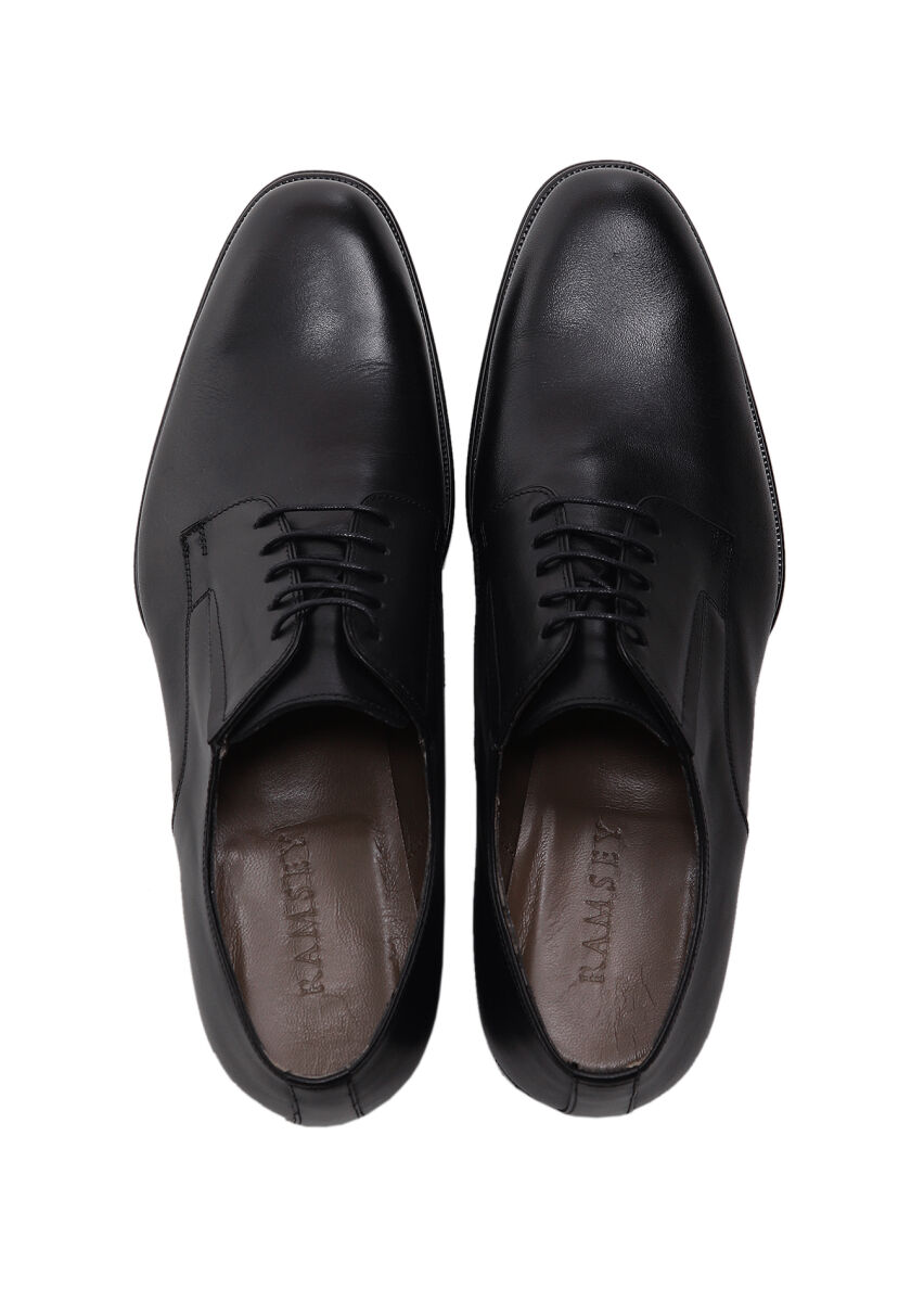 Siyah Deri Klasik Ayakkabı - 5
