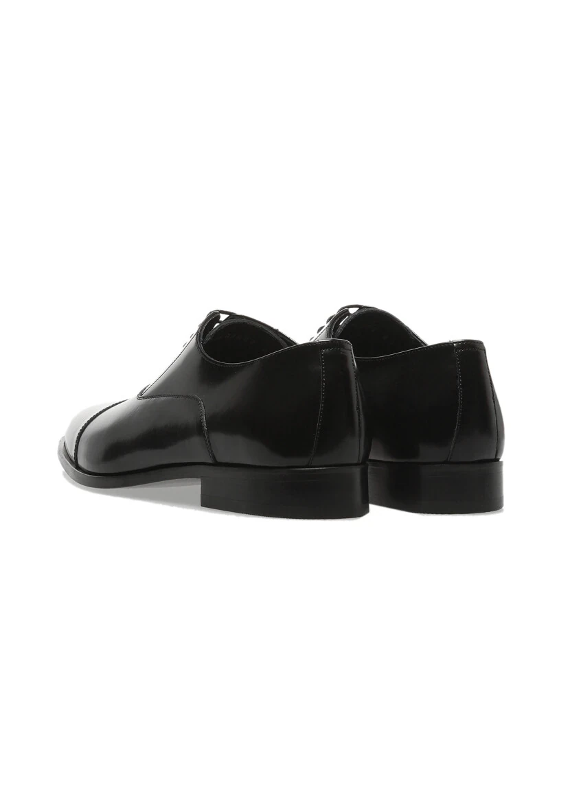 Siyah Deri Klasik Ayakkabı - 4