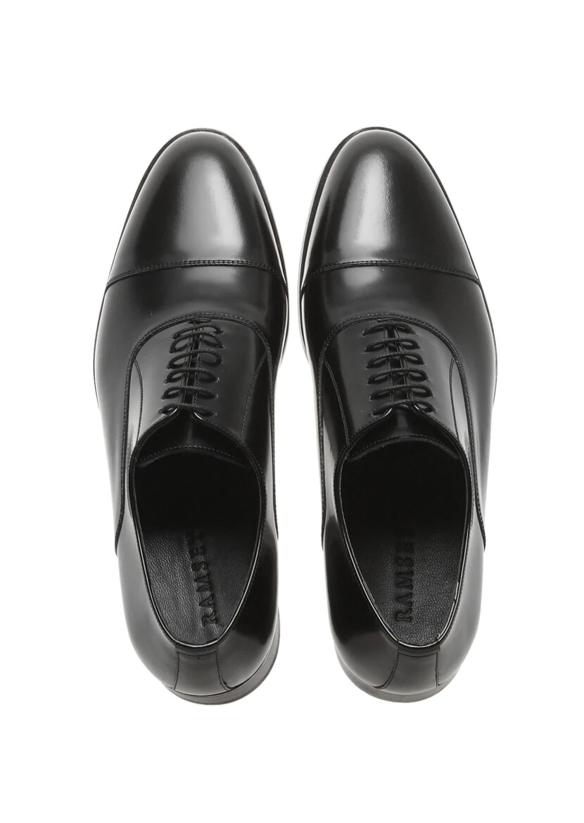 Siyah Deri Klasik Ayakkabı - 5