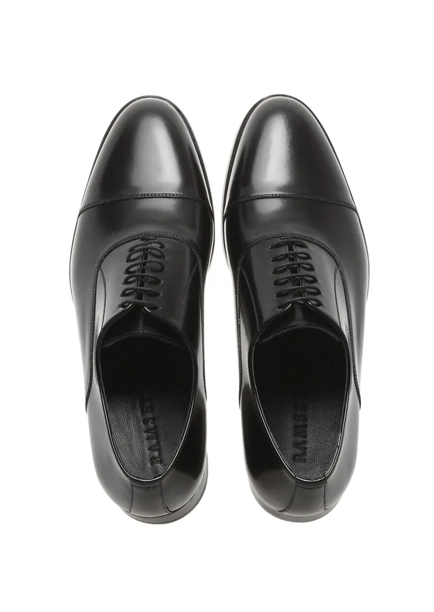 Siyah Deri Klasik Ayakkabı - 5