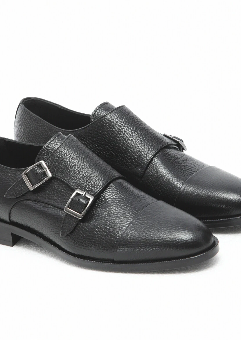 Siyah Deri Klasik Ayakkabı - 3