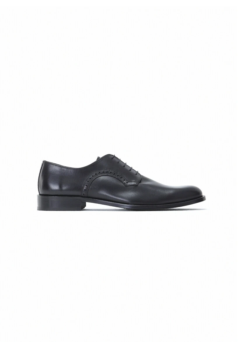 Siyah Deri Klasik Ayakkabı - 1