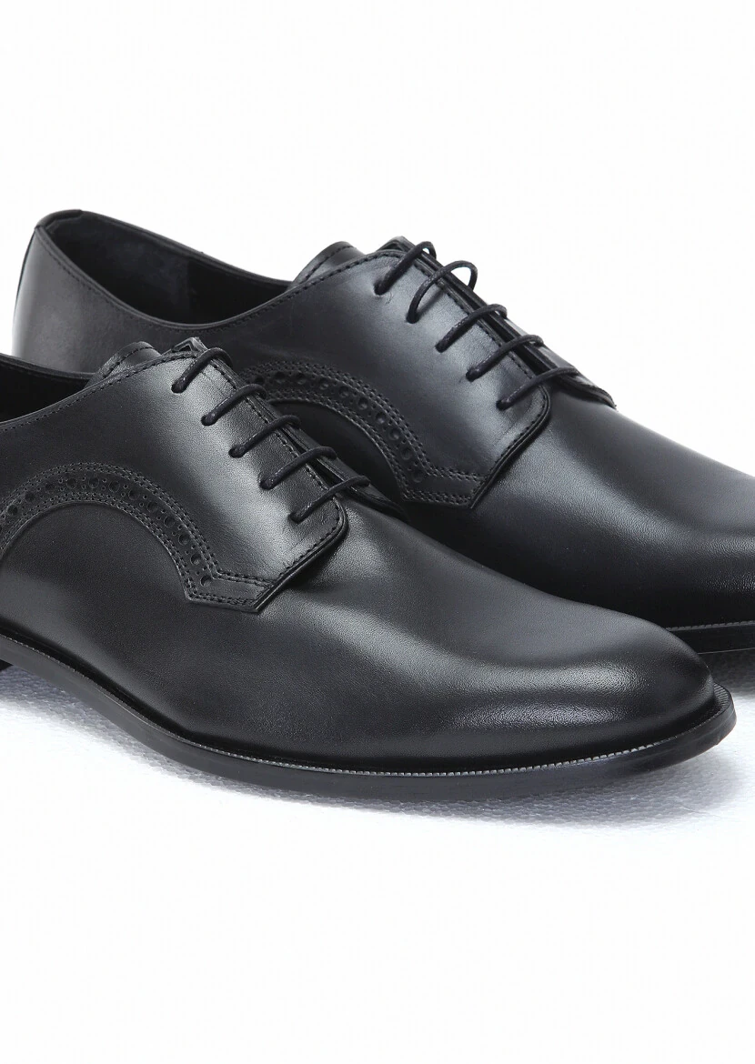Siyah Deri Klasik Ayakkabı - 3