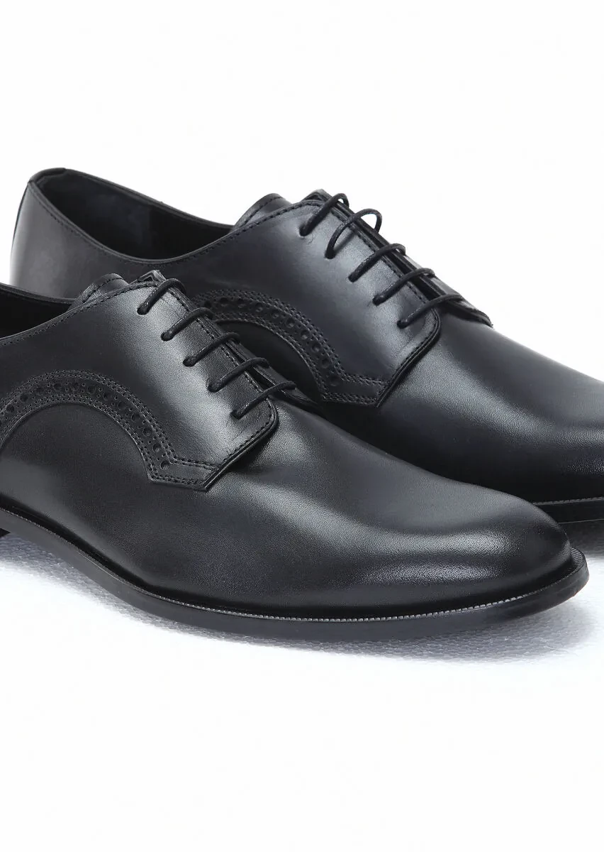 Siyah Deri Klasik Ayakkabı - 3