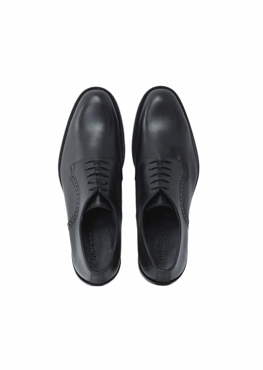 Siyah Deri Klasik Ayakkabı - 6