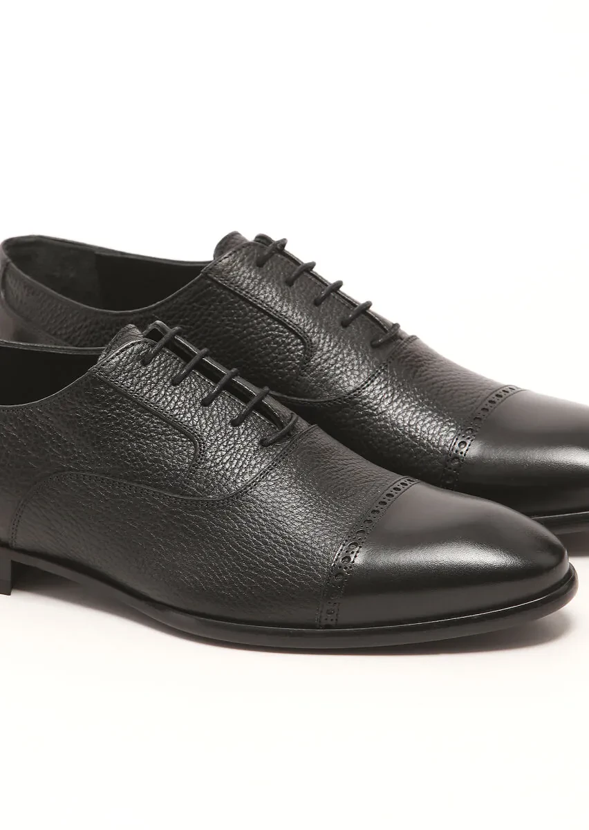 Siyah Deri Klasik Ayakkabı - 3