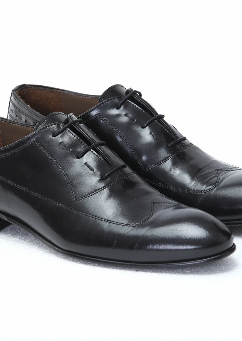 Siyah Deri Klasik Ayakkabı - 3