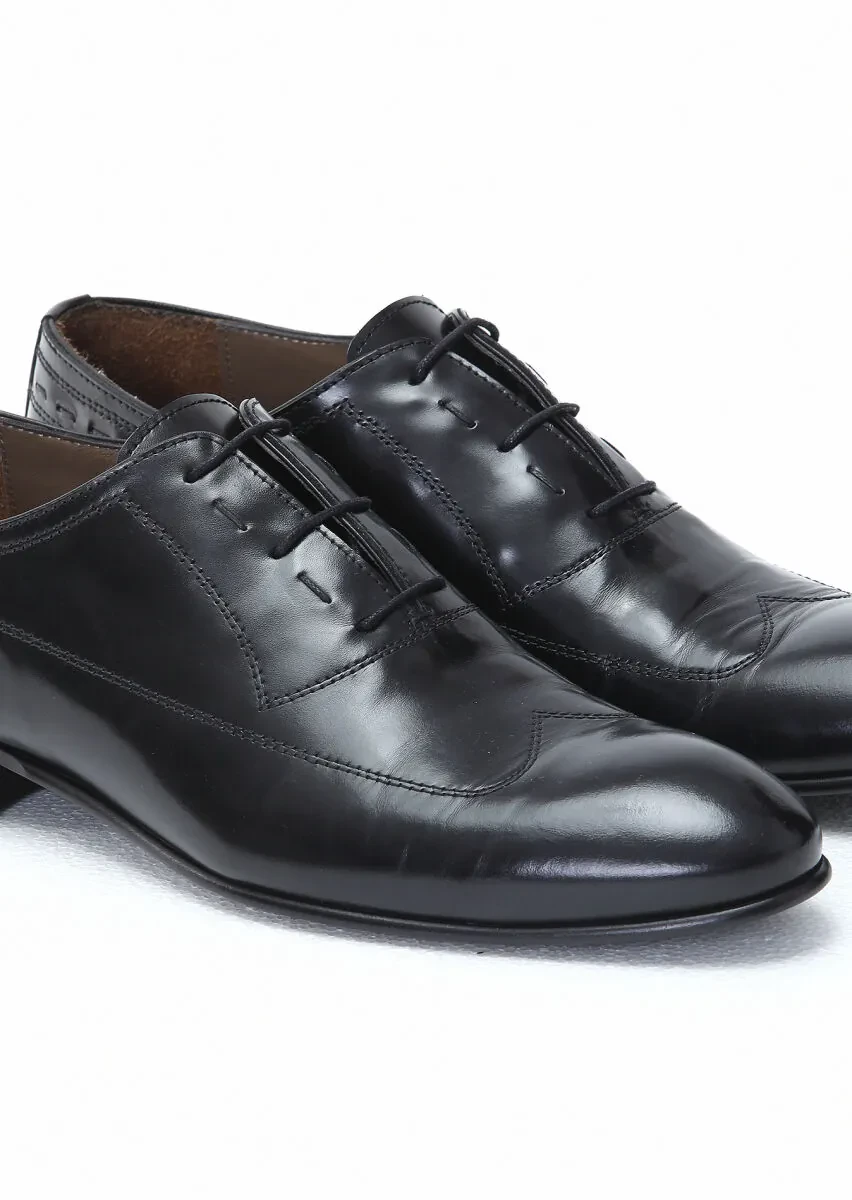 Siyah Deri Klasik Ayakkabı - 3