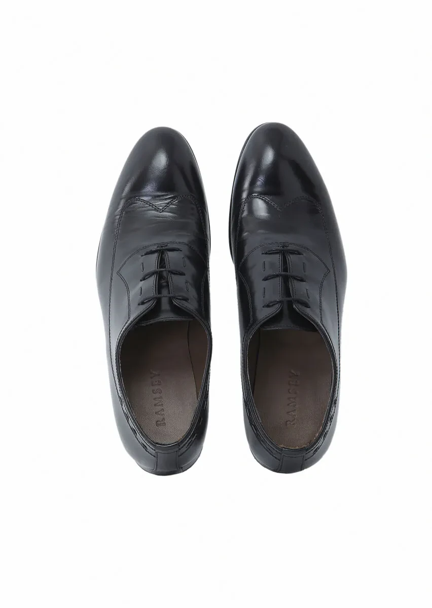 Siyah Deri Klasik Ayakkabı - 6