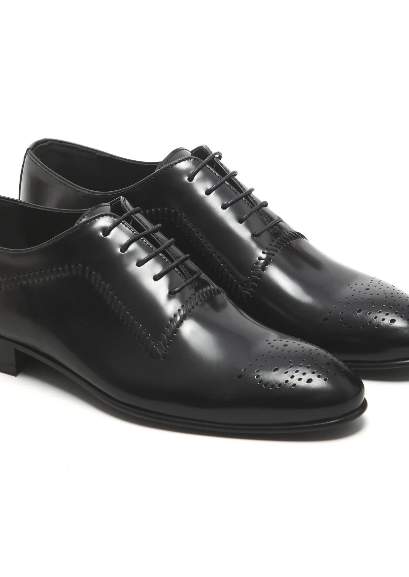 Siyah Deri Klasik Ayakkabı - 3