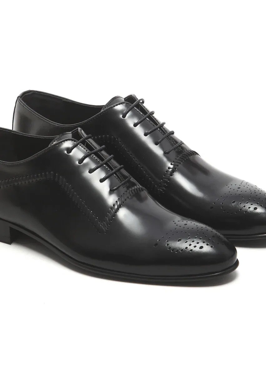 Siyah Deri Klasik Ayakkabı - 3