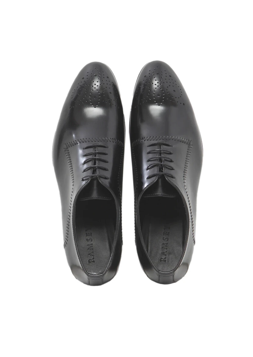 Siyah Deri Klasik Ayakkabı - 6