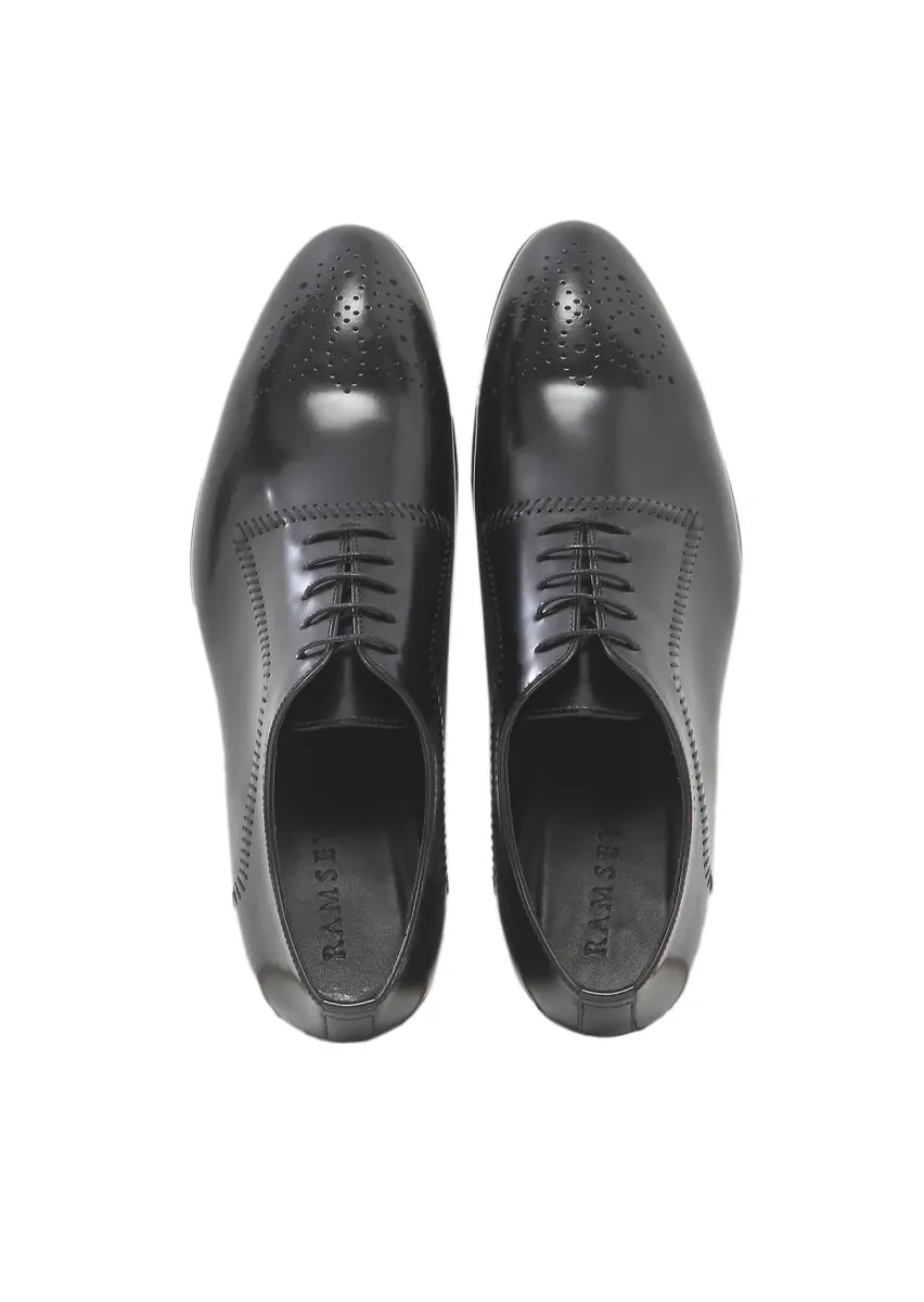 Siyah Deri Klasik Ayakkabı - 6
