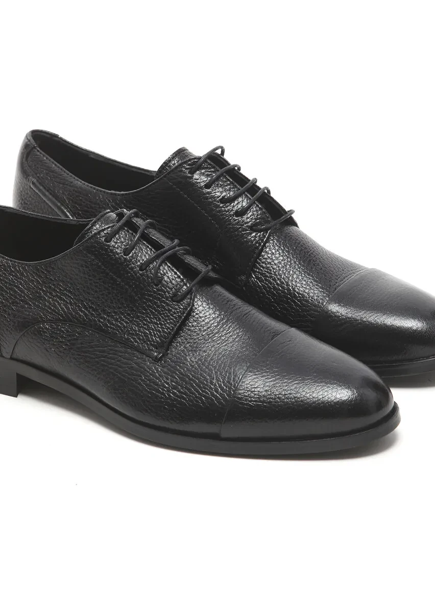 Siyah Deri Klasik Ayakkabı - 3