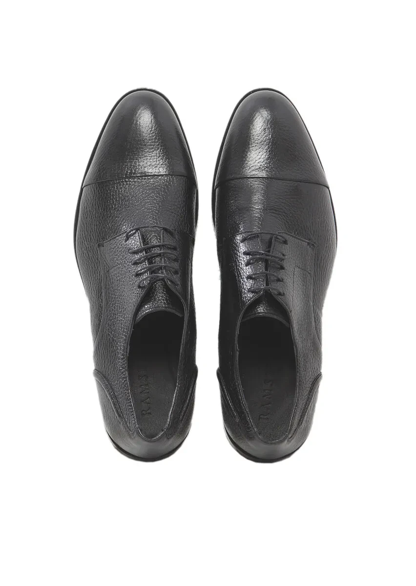 Siyah Deri Klasik Ayakkabı - 6