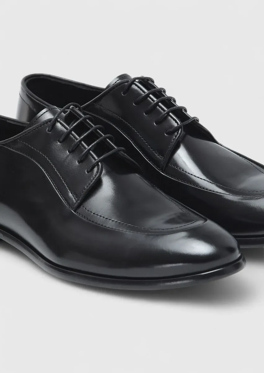 Siyah Deri Klasik Ayakkabı - 3