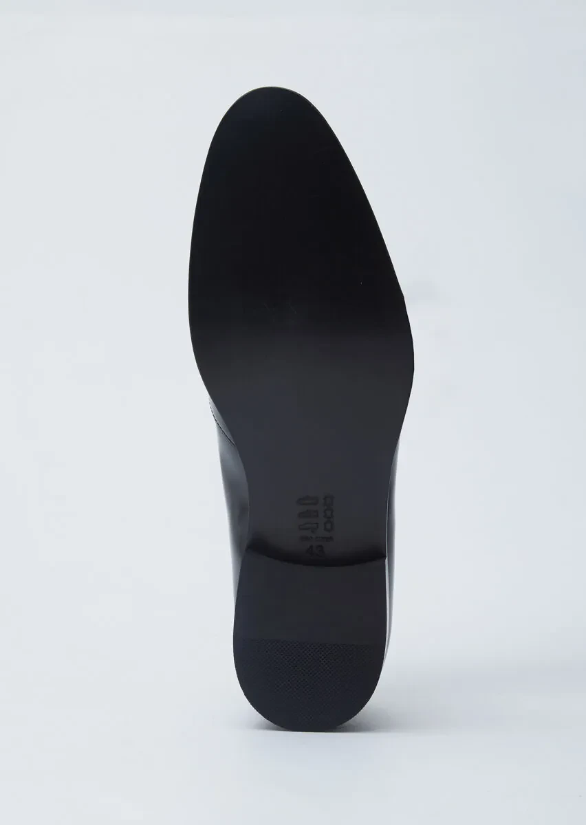 Siyah Deri Klasik Ayakkabı - 4