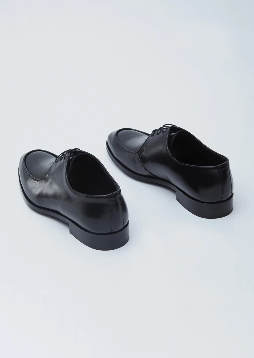 Siyah Deri Klasik Ayakkabı - 5