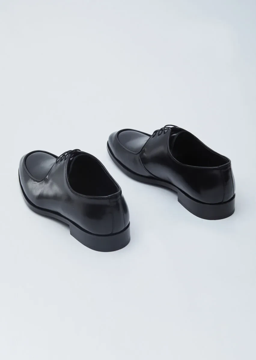 Siyah Deri Klasik Ayakkabı - 5