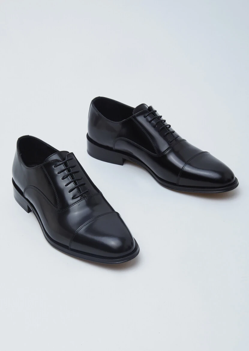 Siyah Deri Klasik Ayakkabı - 3