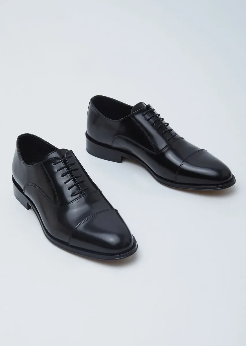 Siyah Deri Klasik Ayakkabı - 3