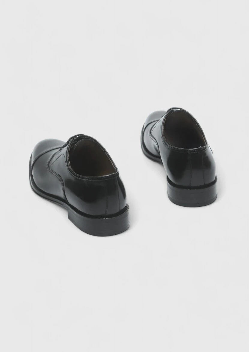 Siyah Deri Klasik Ayakkabı - 5