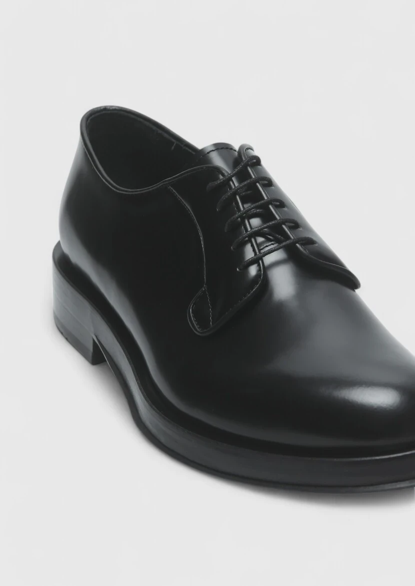 Siyah Deri Klasik Ayakkabı - 2