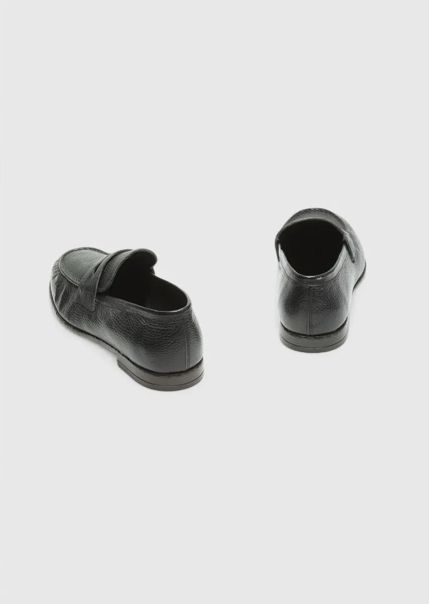 Siyah Deri Klasik Loafer - 5