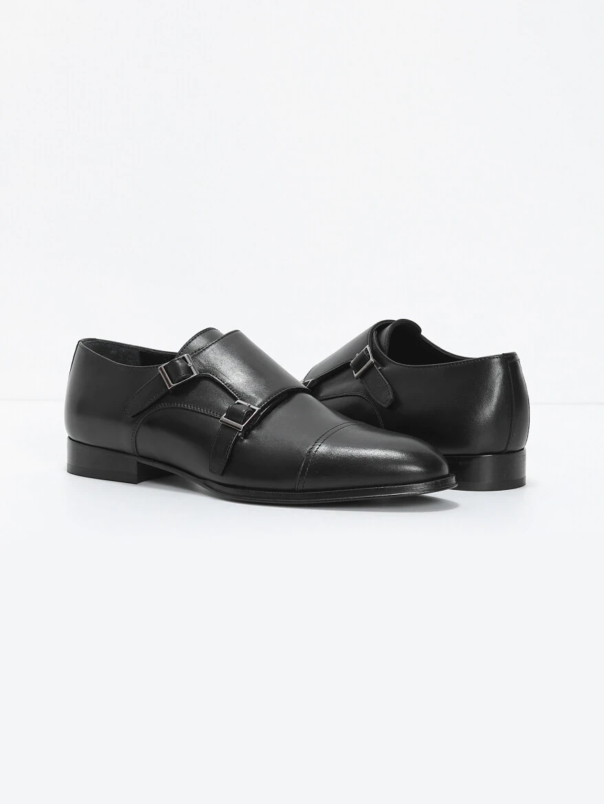 Siyah Deri Klasik Loafer - 3