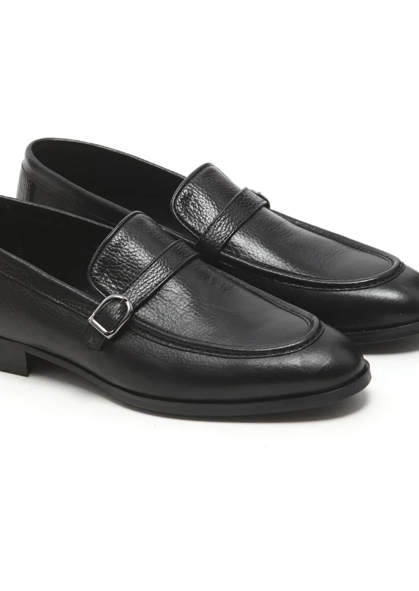 Siyah Deri Klasik Loafer - 3