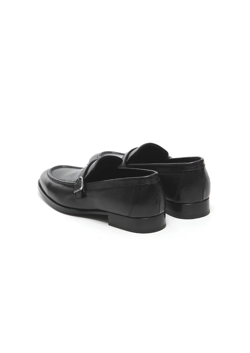 Siyah Deri Klasik Loafer - 4
