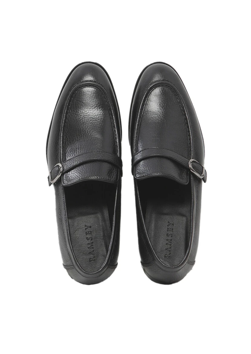 Siyah Deri Klasik Loafer - 6