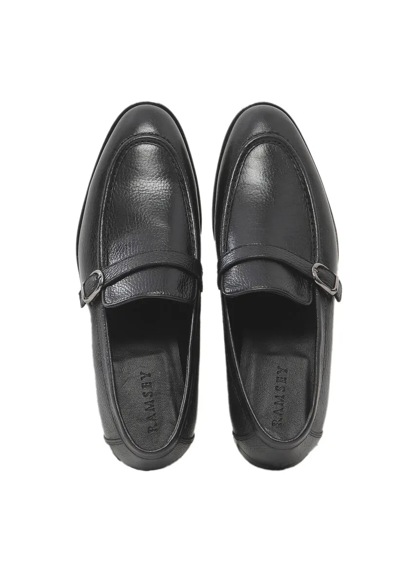 Siyah Deri Klasik Loafer - 6