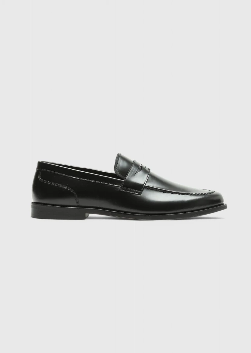 Siyah Deri Klasik Loafer - RAMSEY