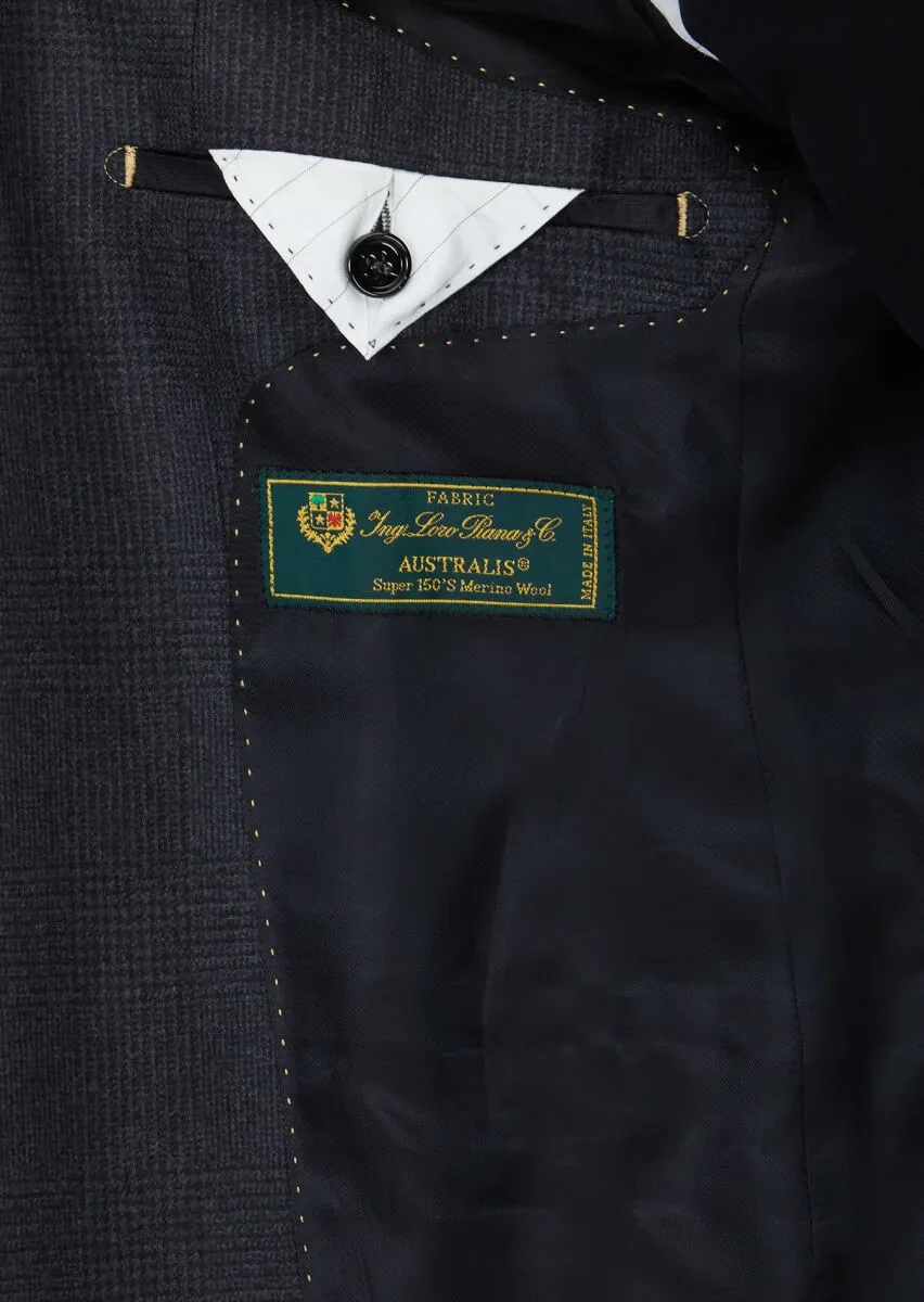 Siyah Desenli Regular Fit %100 Yün Ceket - 6