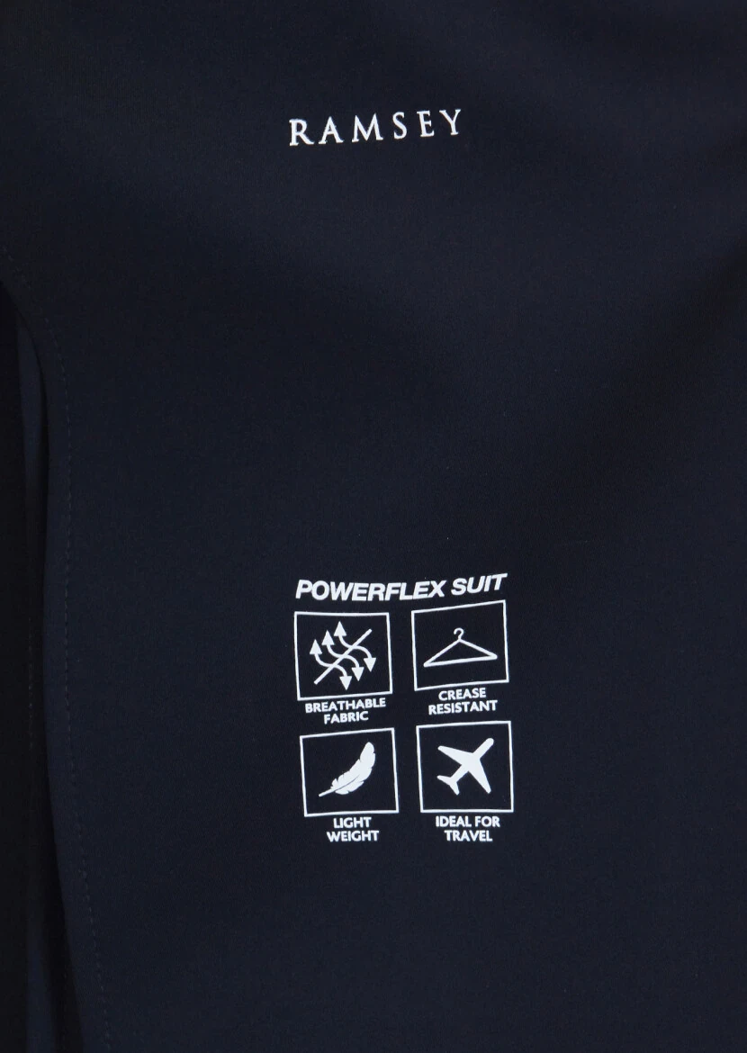 Siyah Düz Comfort Fit Örme Takım Elbise - 4