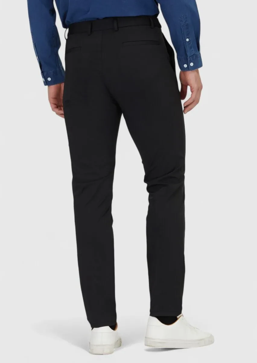 Siyah Düz Örme Jogging Fit Casual Pantolon - 4