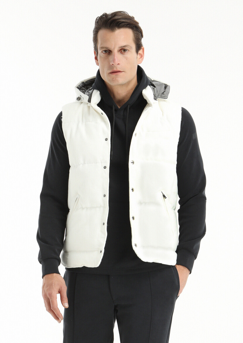 Siyah Kapüşonlu Düz Sweatshırt - 4