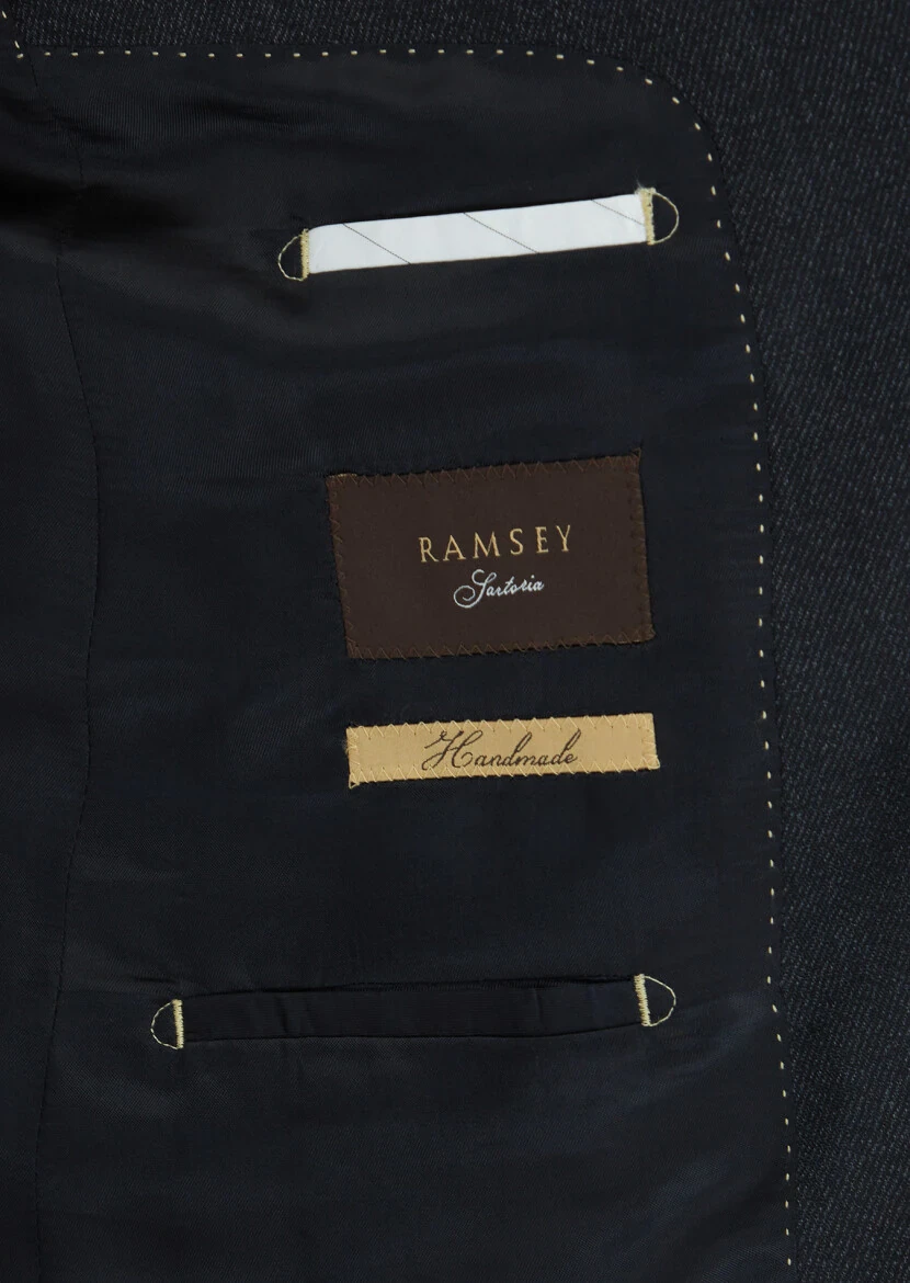 Siyah Regular Fit %100 Yün Takım Elbise - 6