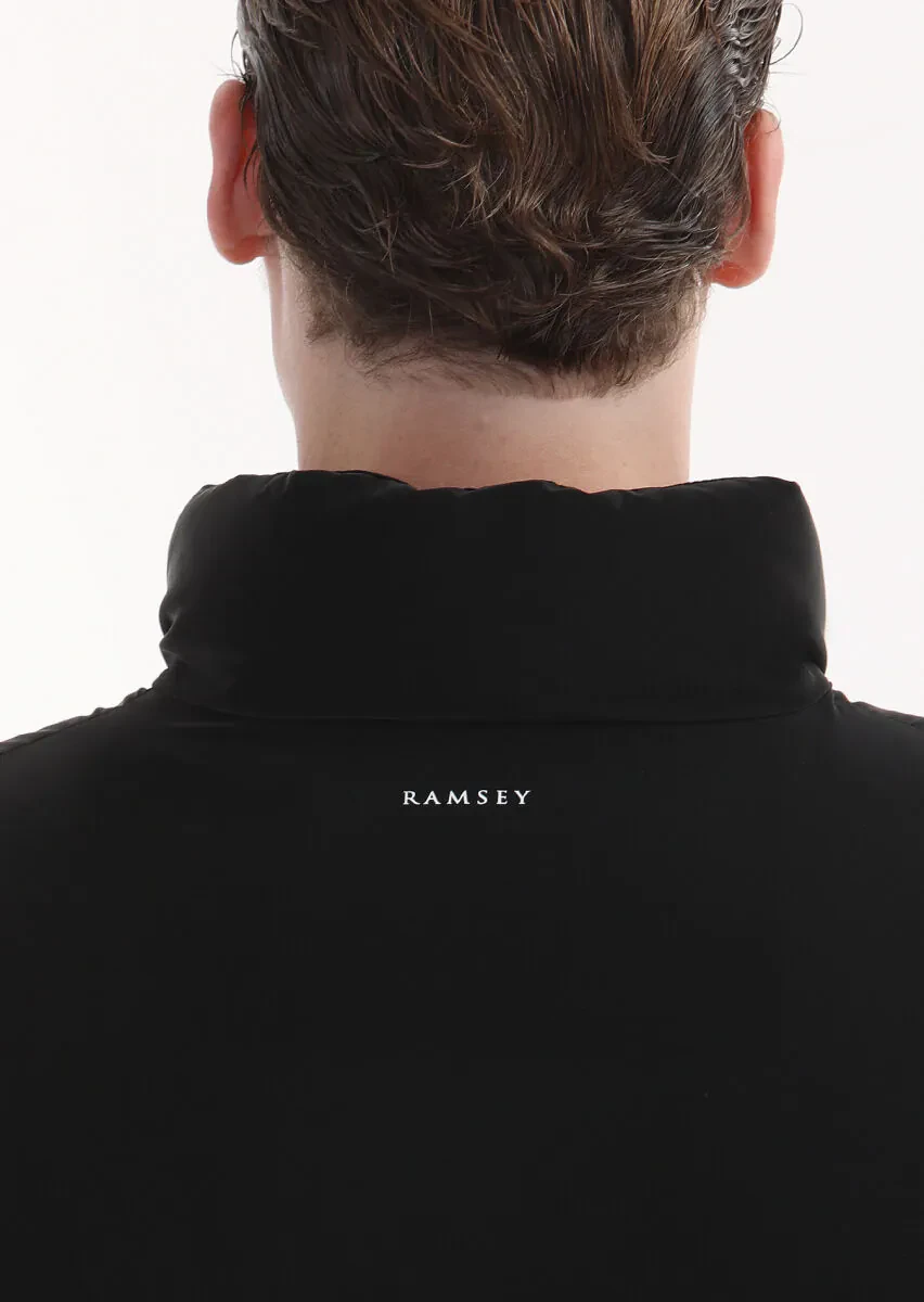 Siyah Regular Fit Dik Yaka Casual Dokuma Mont - 6