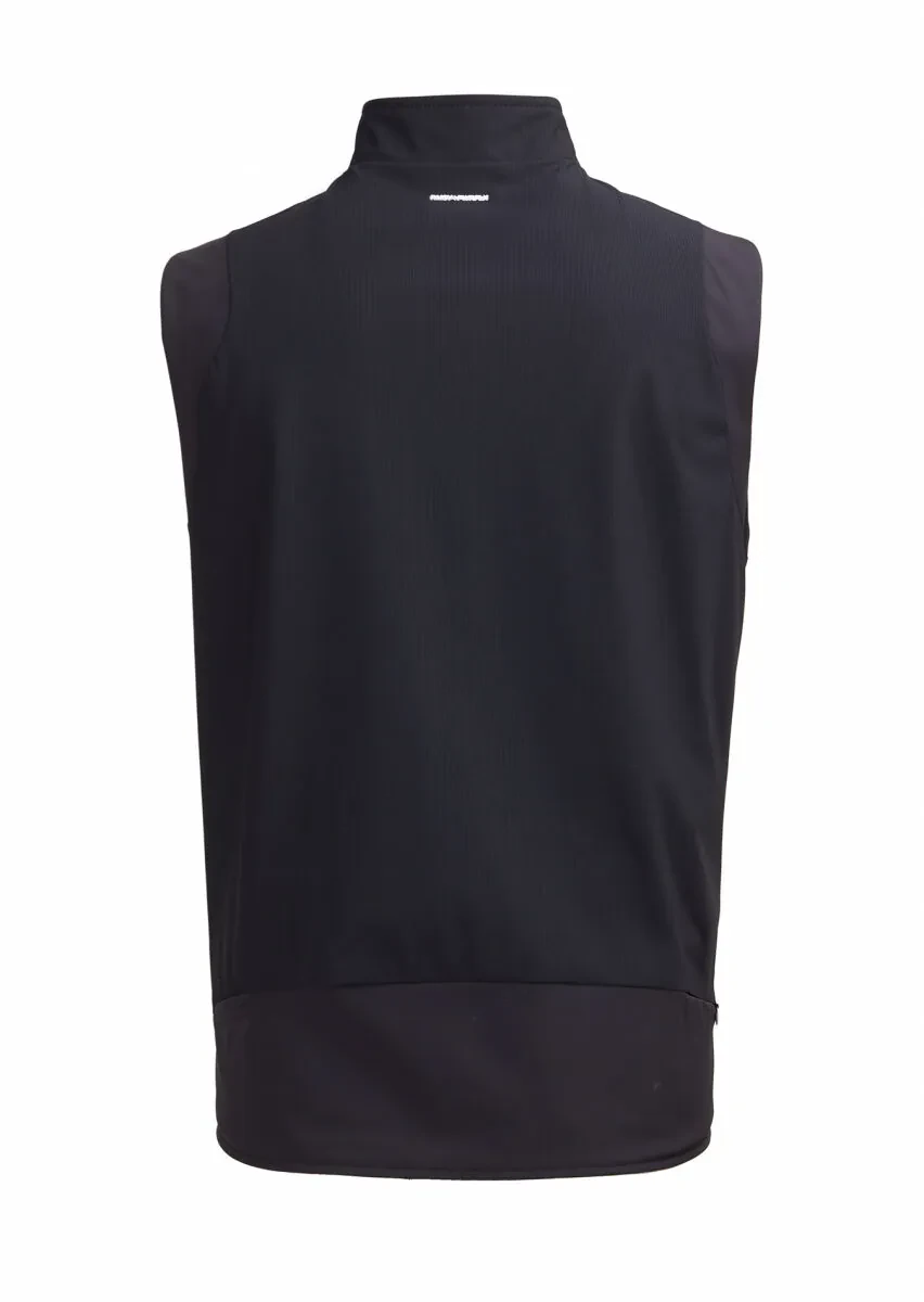 Siyah Regular Fit Dik Yaka Casual Örme Spor Yelek - 6