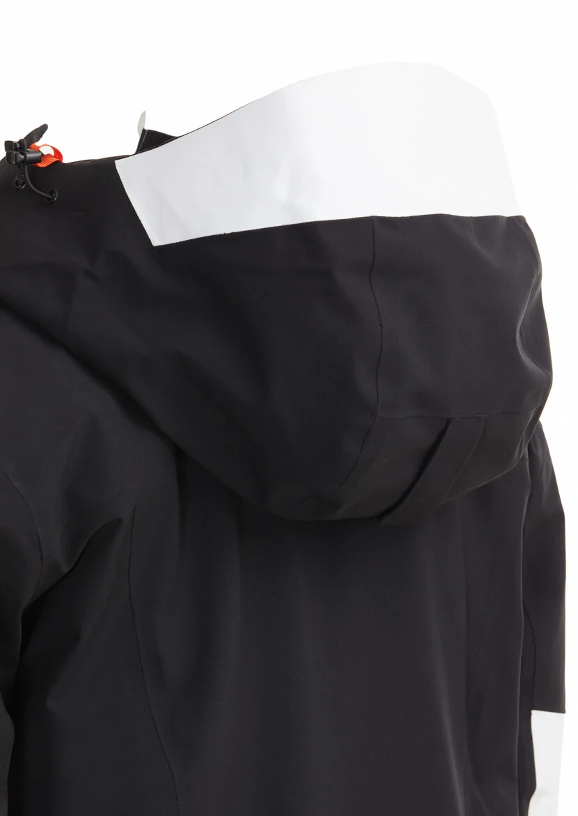 Siyah Regular Fit Kapüşonlu Casual Dokuma Kaban - 12