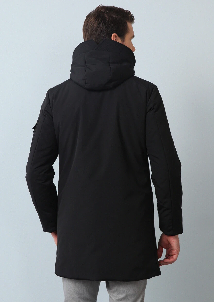 Siyah Regular Fit Kelebek Yaka Casual Dokuma Kaban - 5